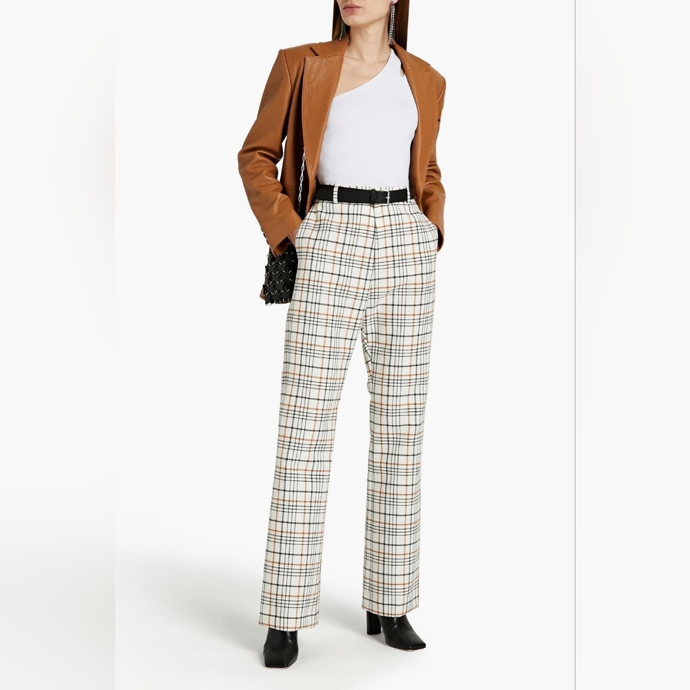 Paco Rabanne wool checkered pants, size 48